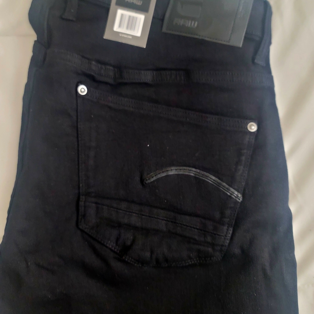 G-Star Men's Dark Black Skinny Jeans